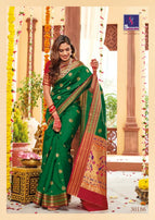 Shangrila Kornad Silk Handloom Meena Work Festive Silk Saree Catalog Collection