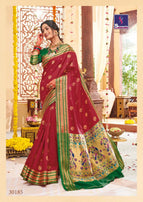 Shangrila Kornad Silk Handloom Meena Work Festive Silk Saree Catalog Collection