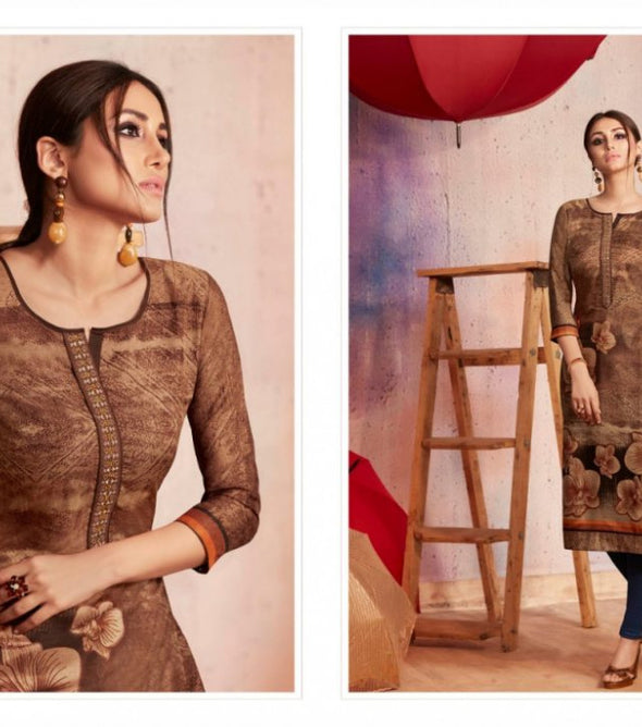 Kessi Kalaroop Dark Fantasy Vol-6 Rangoli Print Kurtis Catalog Collection