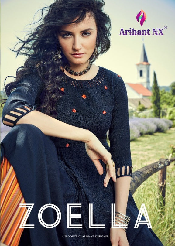 Arihant Zoella Cotton Silk Kurti With Pant Catalog Collection