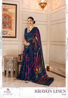 Rajtex Krayon Linen Saree Catalog Collection