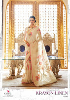 Rajtex Krayon Linen Saree Catalog Collection