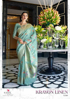 Rajtex Krayon Linen Saree Catalog Collection