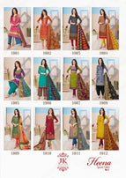 JK Heena Special Edition Vol-1 Printed Cotton Unstich Dress Material Catalog