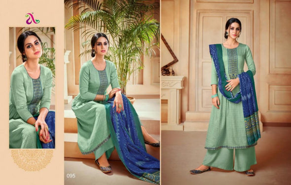 Angroop Plus Iznik Pure Jam Silk Cotton Dress Material Catalog Collection