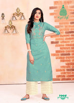 Kajal Style Fashion Beats Vol-1 Rayon Kurti With Bottom Catalog Collection