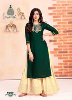 Kajal Style Fashion Beats Vol-1 Rayon Kurti With Bottom Catalog Collection