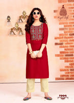 Kajal Style Fashion Beats Vol-1 Rayon Kurti With Bottom Catalog Collection