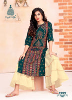 Kajal Style Fashion Beats Vol-1 Rayon Kurti With Bottom Catalog Collection