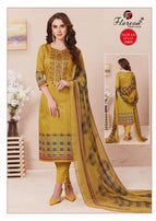 Floreon Nurja Heavy Jam Satin With Embroidery Work Salwar Suits Catalog