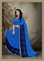 Haytee Saloni Fiber Vol-7 Heavy Rennial Printed Saree Catalog Collection