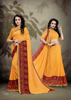 Haytee Saloni Fiber Vol-7 Heavy Rennial Printed Saree Catalog Collection