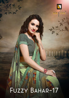 Haytee Fuzzy Bahar Vol-17 Heavy Dani Printed Saree Catalog Collection