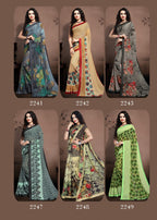 Haytee Fuzzy Bahar Vol-17 Heavy Dani Printed Saree Catalog Collection