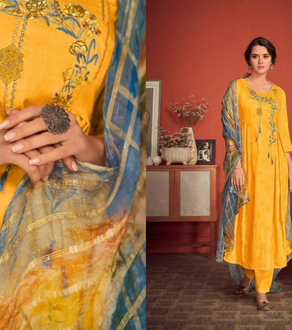 Deepsy Kiyaara Cotton Print With Embroidery Dress Material Catalog