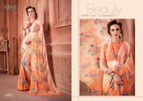 Saroj Senorita Georgette With Flower Print Saree Catalog Collection