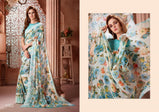 Saroj Senorita Georgette With Flower Print Saree Catalog Collection