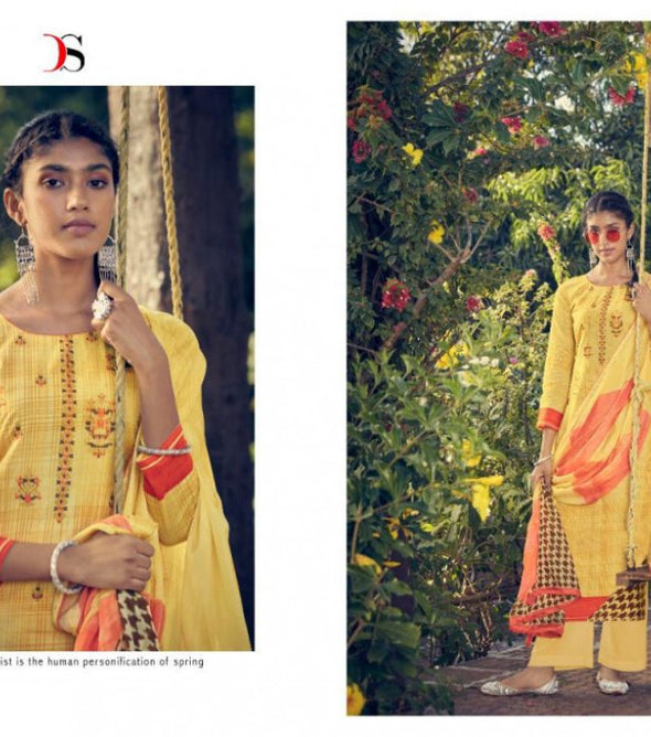 Deepsy The Summer Pure cotton Print With Heavy Self Embroidery Suits Catalog