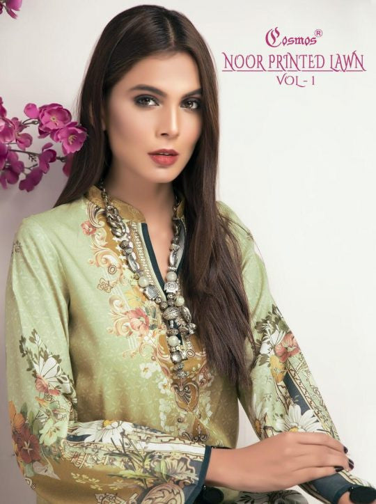 Cosmos Noor Printed Lawn Vol-1 Pakistani Style Salwar Suits Catalog
