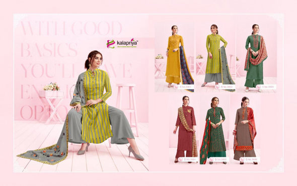 Kalapriya Armani Vol-3 Plazzo Style Salwar Suits Catalog Collection