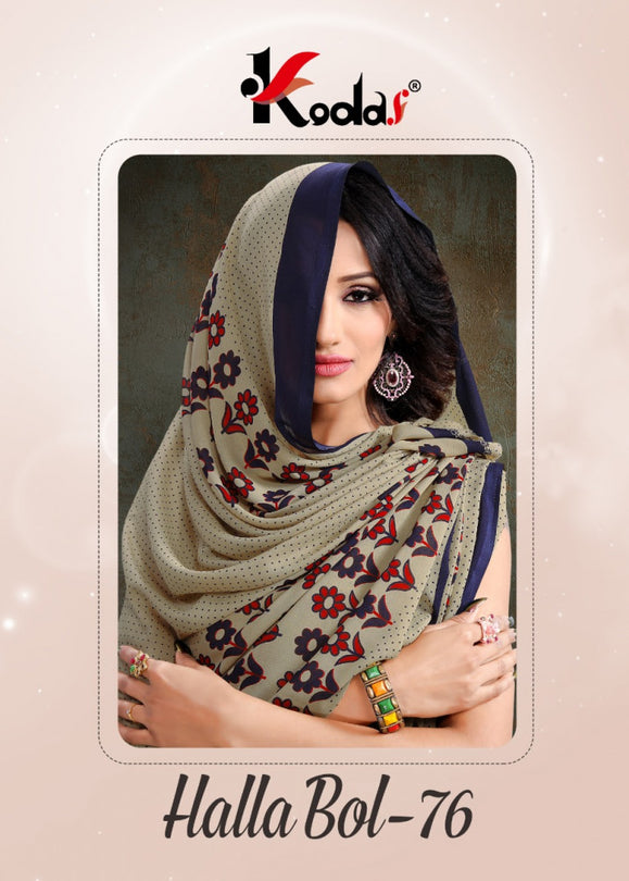 Kodas Halla Bol Vol-76 Heavy Renninal Printed Saree Catalog
