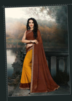 Kodas Golden Jhumke-20 Heavy Dani Printed With Border saree Catalog