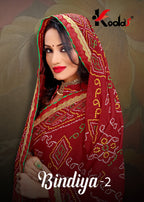 Kodas Bindiya Vol-2 Heavy Rennial Bandhani Print With Border Saree Catalog
