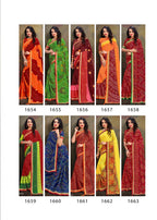Kodas Bindiya Vol-2 Heavy Rennial Bandhani Print With Border Saree Catalog