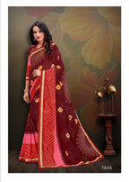 Kodas Bindiya Vol-2 Heavy Rennial Bandhani Print With Border Saree Catalog