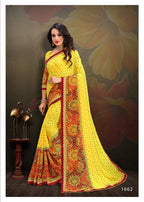 Kodas Bindiya Vol-2 Heavy Rennial Bandhani Print With Border Saree Catalog