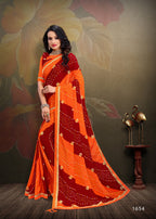 Kodas Bindiya Vol-2 Heavy Rennial Bandhani Print With Border Saree Catalog