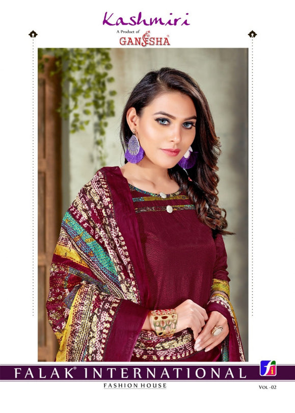 Ganesha Kashmiri Vol-2 Unstich Cotton Dress Material Catalog