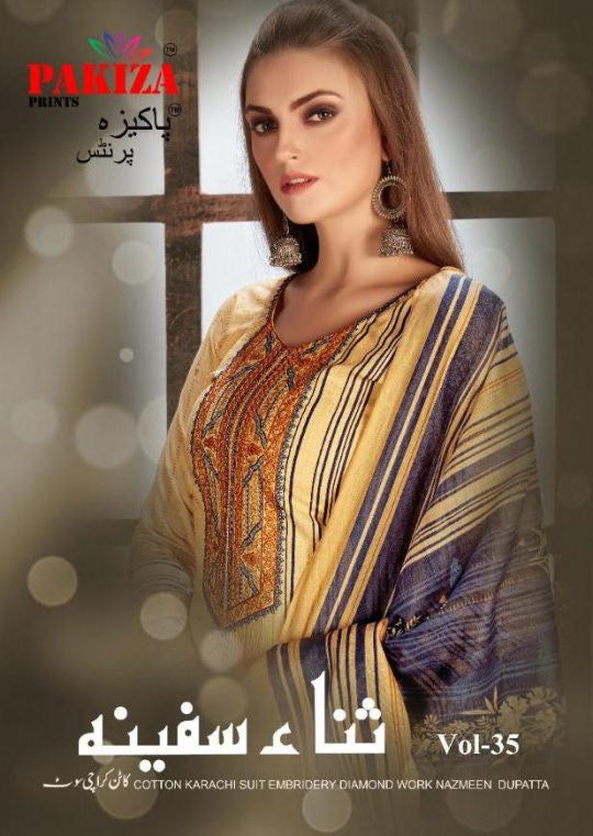 Pakiza Vol-35 Printed Lawn Cotton Suits