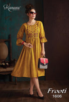 Kanasa Frooti Rayon With Embroidery Kurtis Catalog