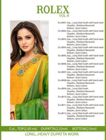 Shagun Rolex Vol-8 Embroidery Work Suits Catalog