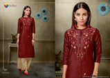 Sanskruti Mannam Silk Cotton Kurti With Bottom Catalog Collection
