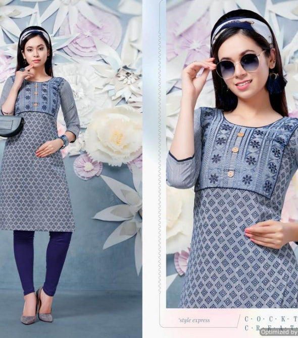 Kinti Nayra Handloom Cotton Printed Kurtis Catalog