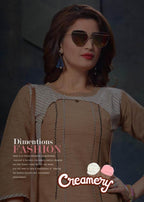 Ladies Flavour Creamery South Cotton Kurti Catalog