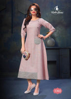 Ladies Flavour Creamery South Cotton Kurti Catalog