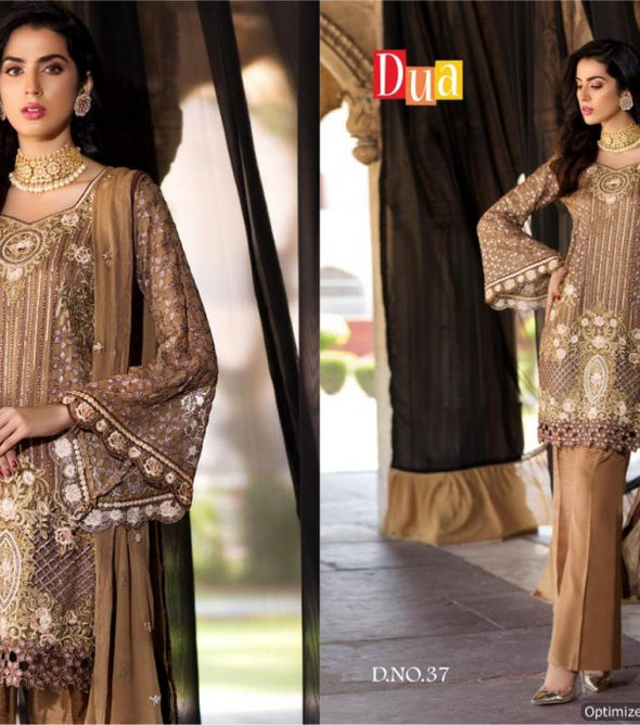 Dua Vol-6 Georgette Heavy Work Pakistani Style Suits Catalog