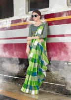 Nakshatra Silk Cotton Silk Checks Print Saree Catalog Collection