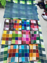 Nakshatra Silk Cotton Silk Checks Print Saree Catalog Collection