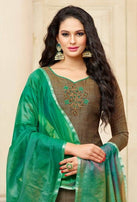 R nx Banarasi Style Two tone heavy silk Dress Material Catalog