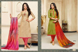 R nx Banarasi Style Two tone heavy silk Dress Material Catalog
