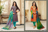 R nx Banarasi Style Two tone heavy silk Dress Material Catalog
