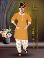 M Kena Vol-4 Kurti With Patiyala Bottom Catalog Collection