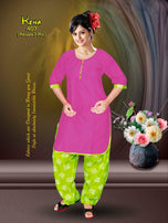 M Kena Vol-4 Kurti With Patiyala Bottom Catalog Collection