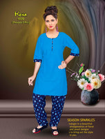 M Kena Vol-4 Kurti With Patiyala Bottom Catalog Collection