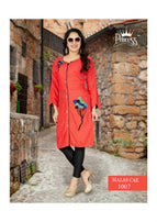 Princess Malas Rayon Straight Kurtis Catalog