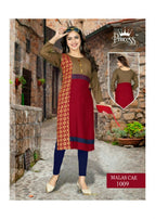 Princess Malas Rayon Straight Kurtis Catalog